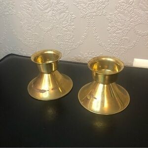 International Candle Co Brass Candlesticks Pair
